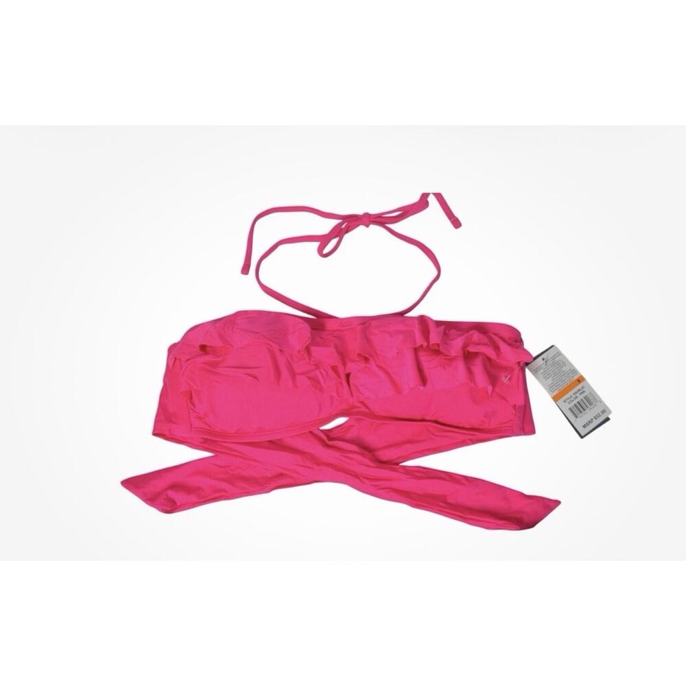KENNETH COLE REACTION Size Small Hot Pink Bikini Top. NWT #barbiecore Msrp $52!